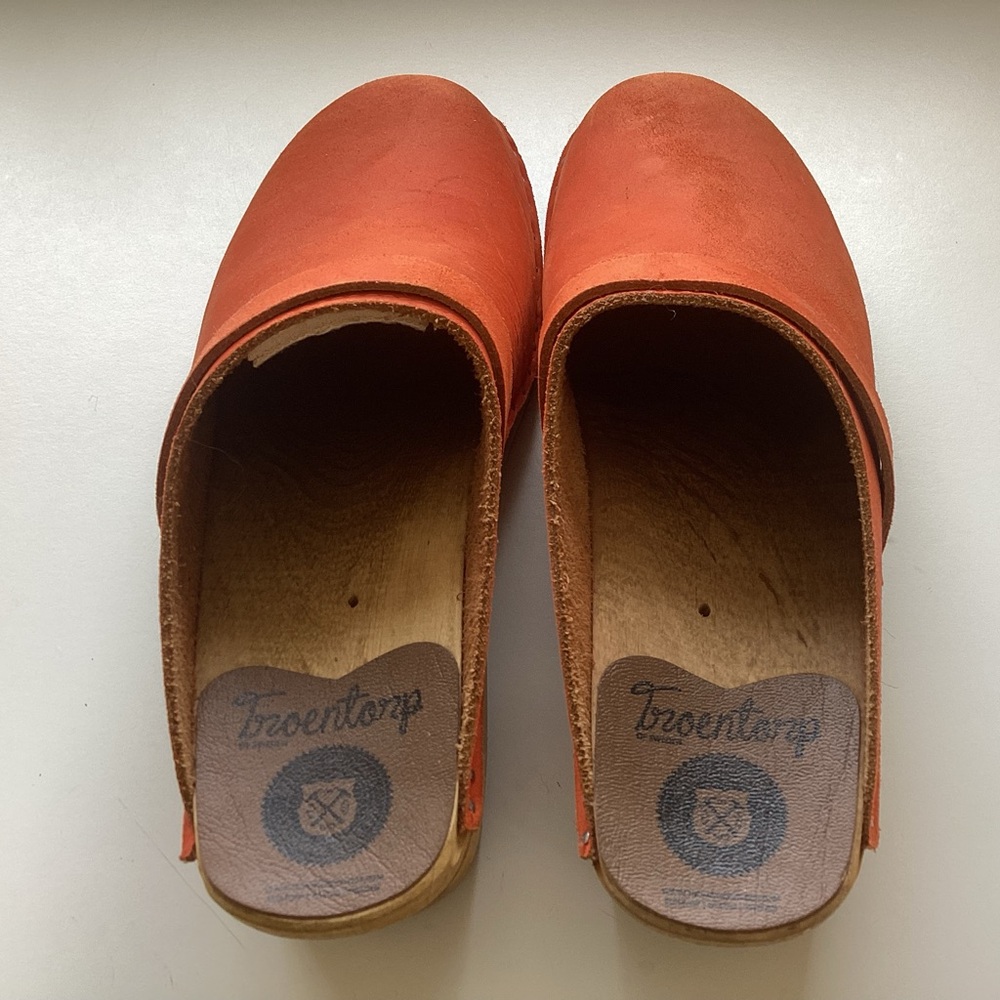 Orange Leather Clogs - Picture 6 of 6